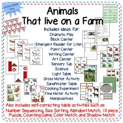 Preschool Curriculum Animals that live on a Farm
