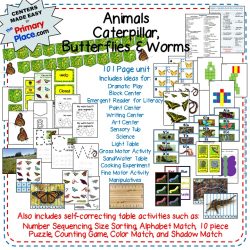Preschool Curriculum Animals  Caterpillar, Butterflies and Worms