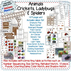 Preschool Curriculum Animals Crickets Ladybugs and Spiders