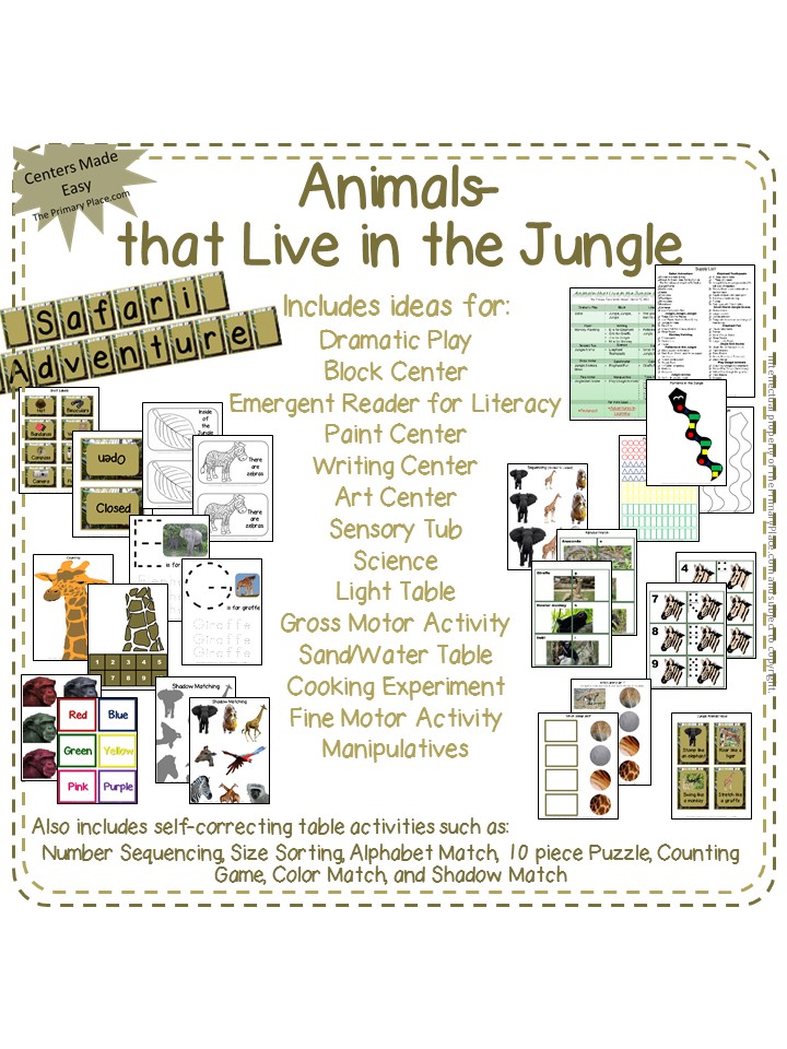 Preschool Curriculum Jungle Animals – The Primary Place
